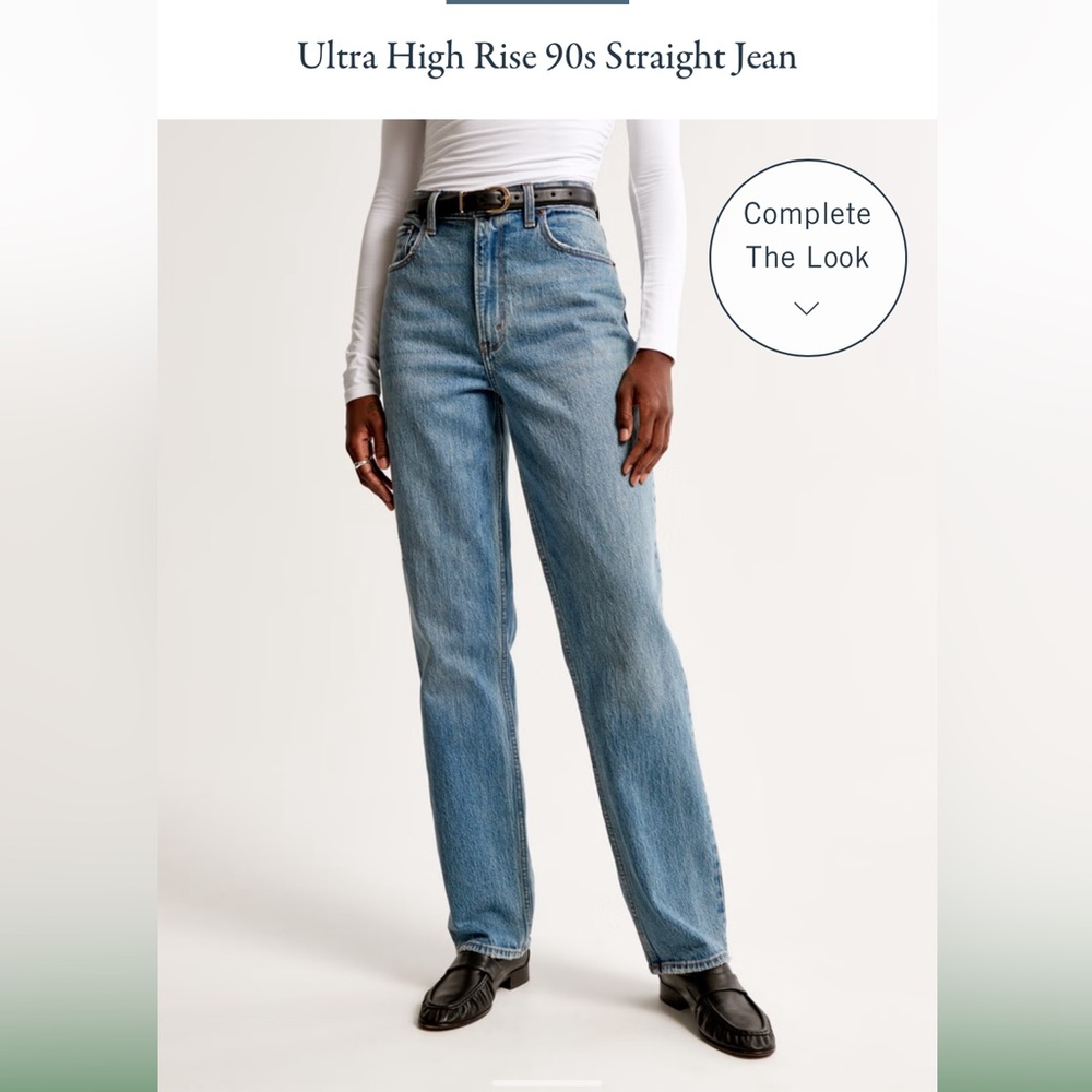 Sz 29 NWOT Abercrombie Ultra Rise 90s Straight Jean
